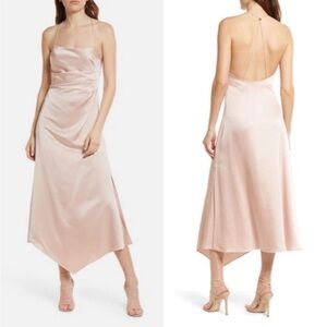 Significant Other One Another
Asymmetric Satin Midi in Rose Pearl sz 10